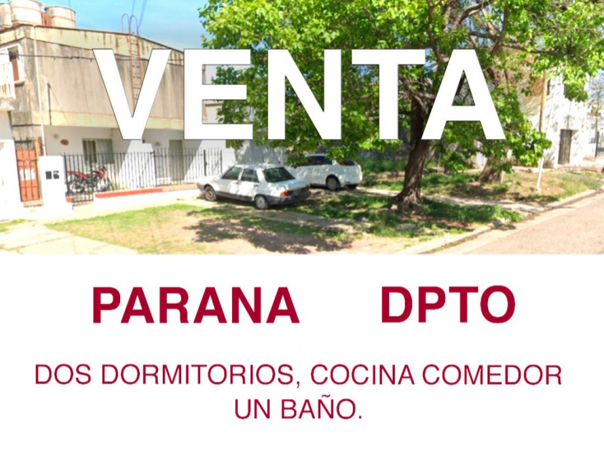 SE VENDE DEPARTAMENTO DOS DORMITORIOS EN P.B