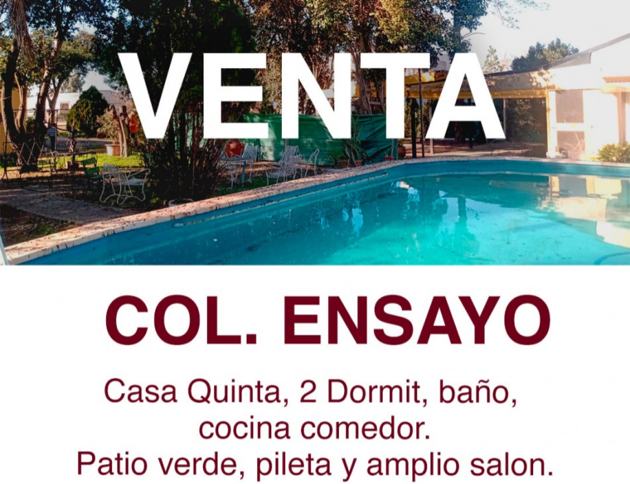 SE VENDE CASA QUINTA CON SALON