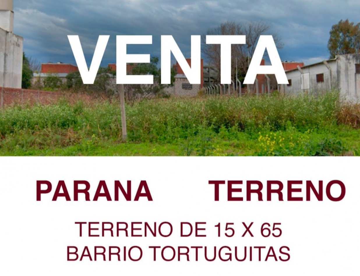 SE VENDE TERRENO DE 15X65 Bo TORTUGUITAS