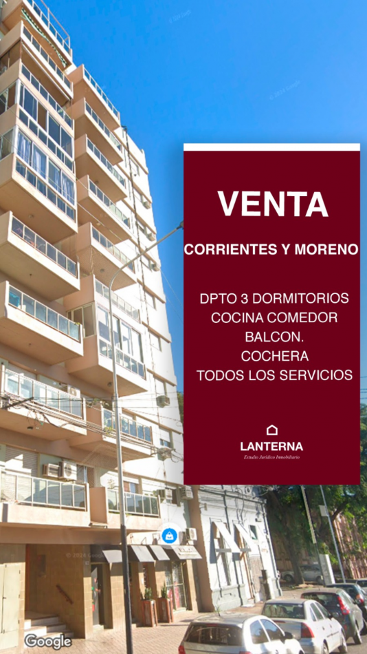 SE VENDE DPTO 3 DORM C/COCHERA ZONA PATITO