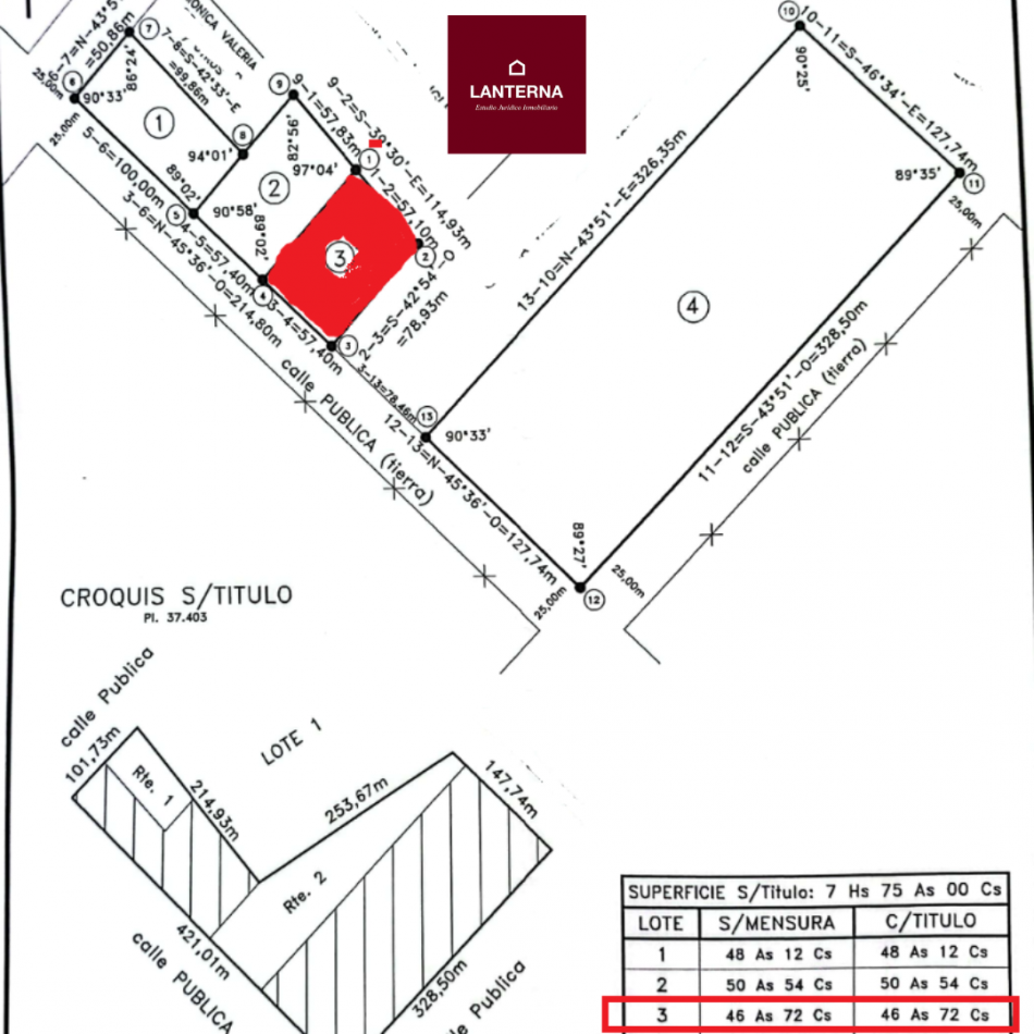 se vende terreno de 57x80