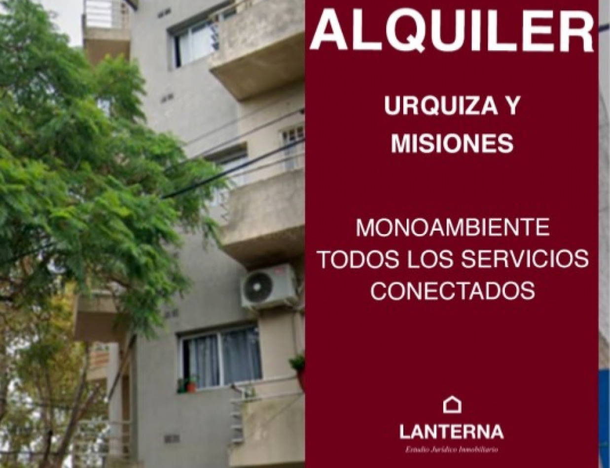 SE ALQUILA MONOAMBIENTE ZONA UNER