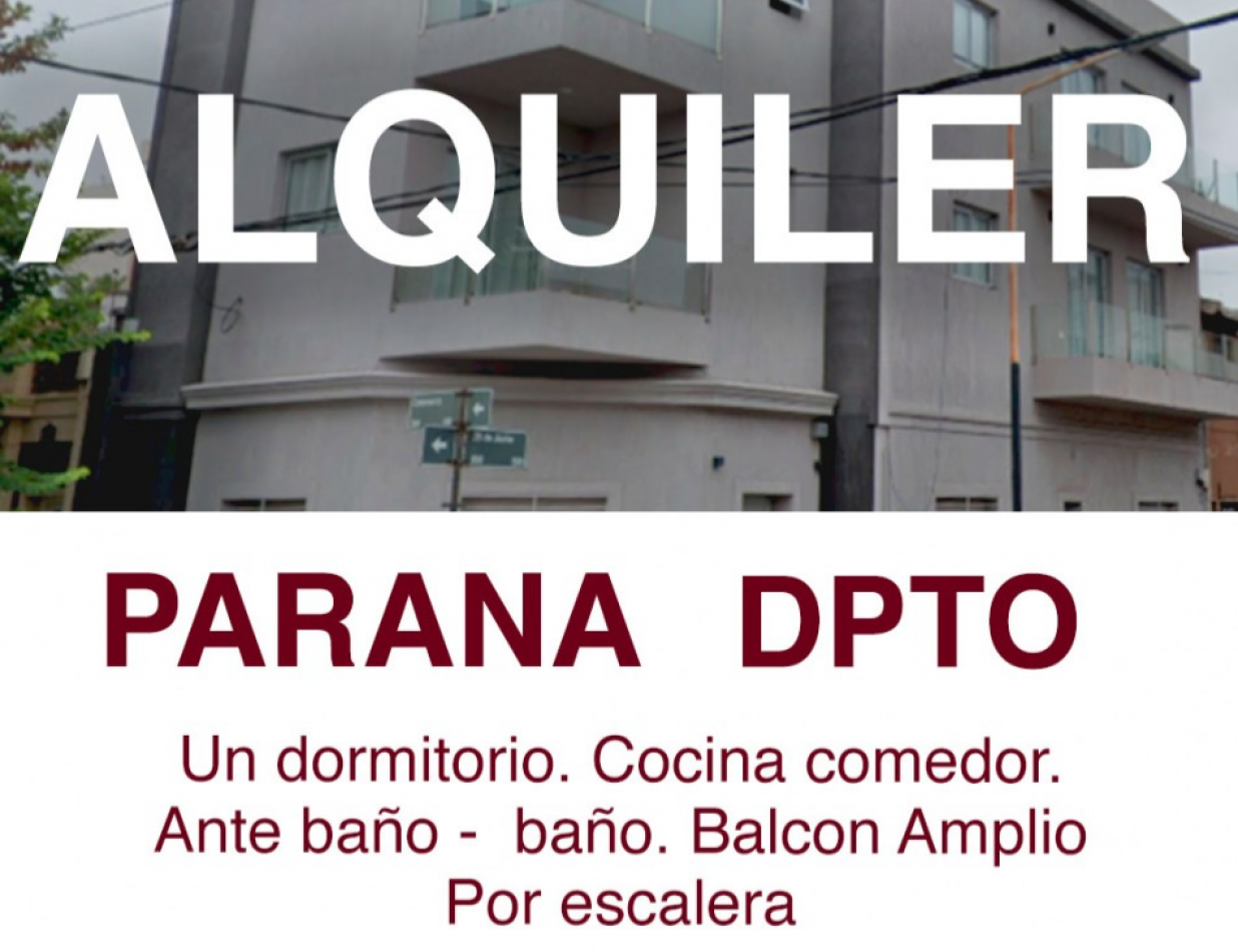 SE ALQUILA DPTO UN DORMITORIO