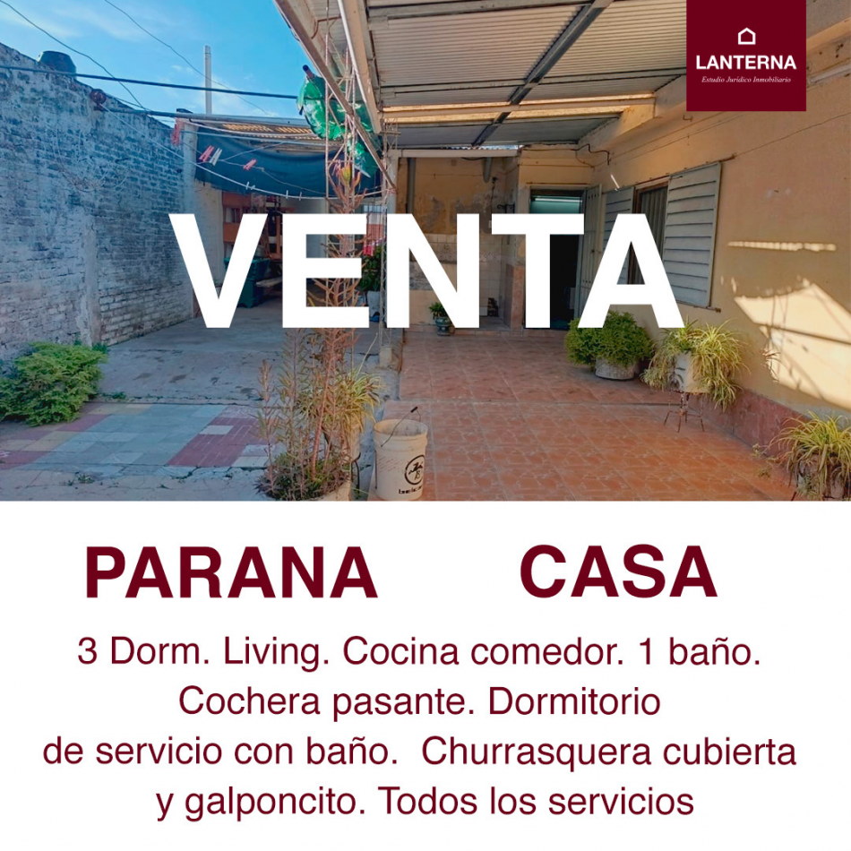 SE VENDE CASA ZONA CLUB PATRONATO