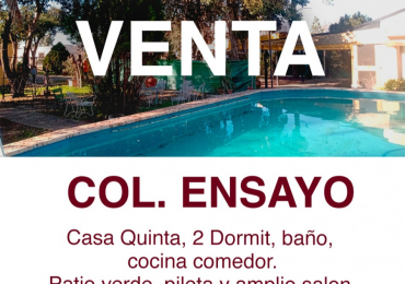 SE VENDE CASA QUINTA CON SALON