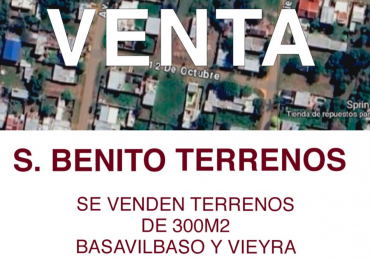 SE VENDEN TERRENOS EN SAN BENITO