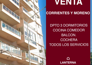 SE VENDE DPTO 3 DORM C/COCHERA ZONA PATITO
