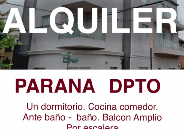SE ALQUILA DPTO UN DORMITORIO