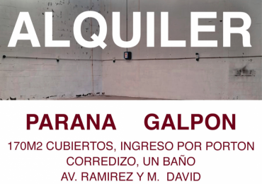 SE ALQUILA GALPON SOBRE CALLE AV. RAMIREZ